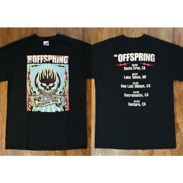 The Offspring Acoustic Tour T-Shirt, The Offspring Show 2019 With Jonny Two Bags T-Shirt-image