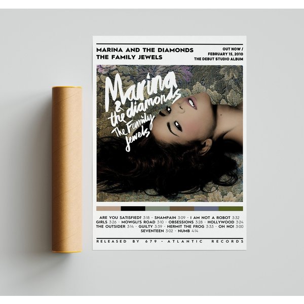 Marina Diamandis - The Family Jewels Album Premium Matte Vertical Poster-image