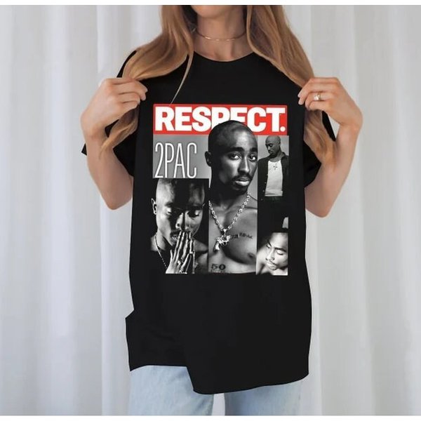 Tupac Rapper Vintage Shirt, Respect Legend Tupac T-Shirt-image