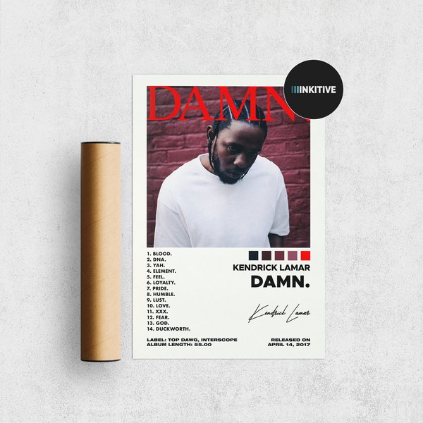 Kendrick Lamar Damn Album Poster-image