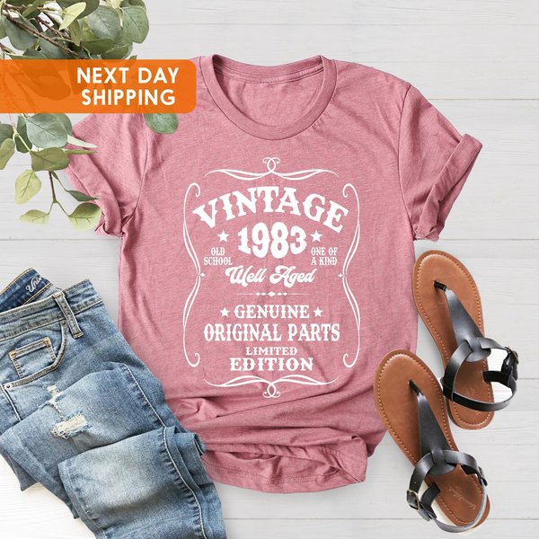 1983 Well Aged Shirt, 40Th Birthday Gift, Vintage 1983 Shirt, 40Th Birthday-image