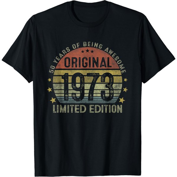 Original 1973 50 Years Old 50Th Birthday Gifts For Men T-Shirt-image