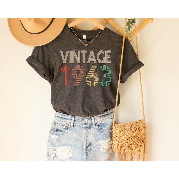60Th Birthday Shirt, Vintage 1963 Shirt, 60Th Birthday Gift For Men-image