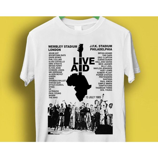 Live Aid Concert Music Gig Event Live 1985 80S Meme Tshirts-image