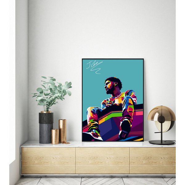 J Cole Abstract Poster From Forest Hills Poster-image