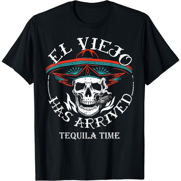 El Viejo Has Arrived Tequila Time Vintage T-Shirt-image