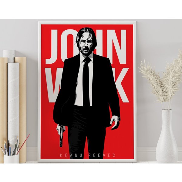 John Wick Poster - John Wick - Keanu Reeves - Movie Poster-image
