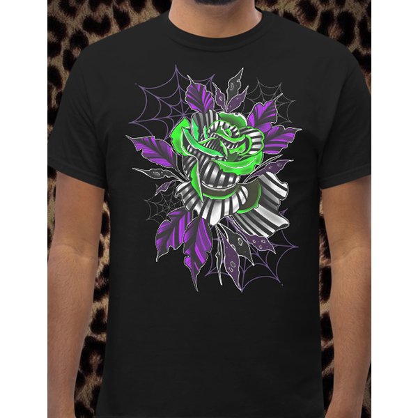 Beetlejuice Tim Burton Inspired Rose Tee Shirt-image