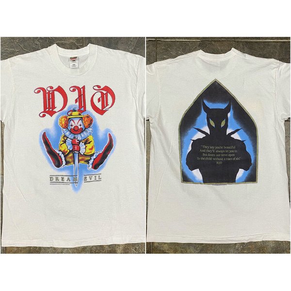 Vinatge 1987 Dio Dream Evil White T-Shirt-image