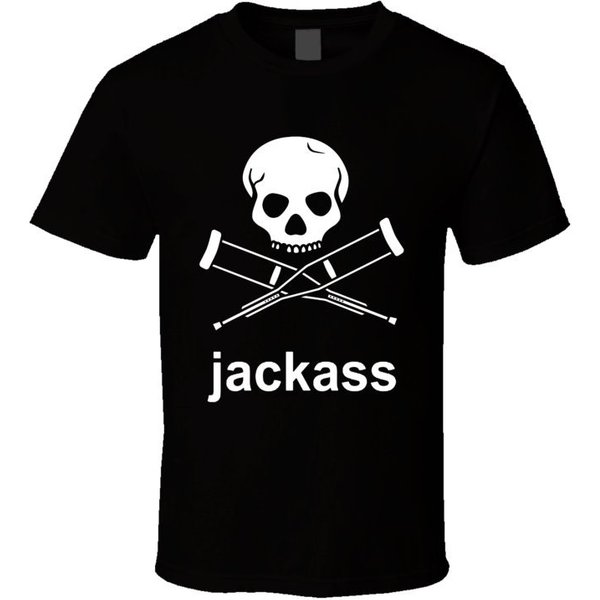 Jackass Skull And Crutches T Shirt-image