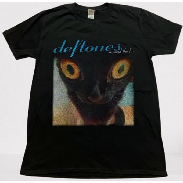 Vintage Style T-Shirt Deftones Around The Fur Cat-image