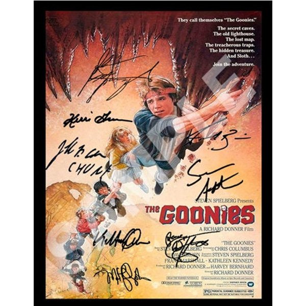 The Goonies Movie Poster With Cast Signatures