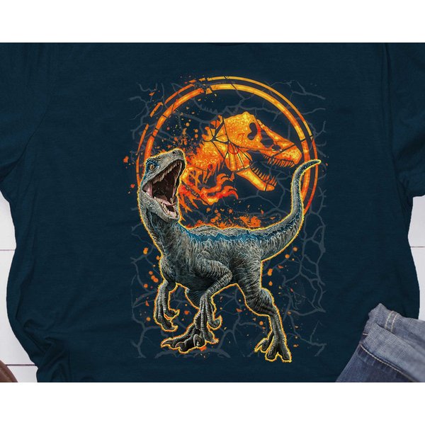 Jurassic World Two Blue Raptor Magma Icon Shirt-image