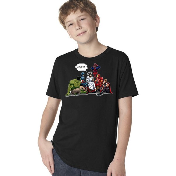 And That's How I Saved The World Jesus Superheroes T-Shirt-image