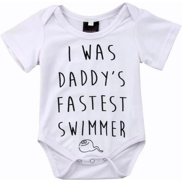 Onesie I Was Daddy's Fastest Swimmer