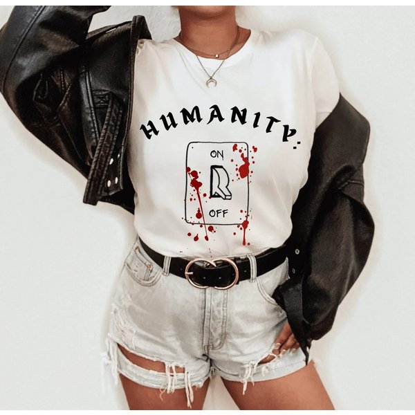 Humanity Switch Off The Vampire Diaries Shirt Salvatore Brothers Merch Tvd Shirt-image