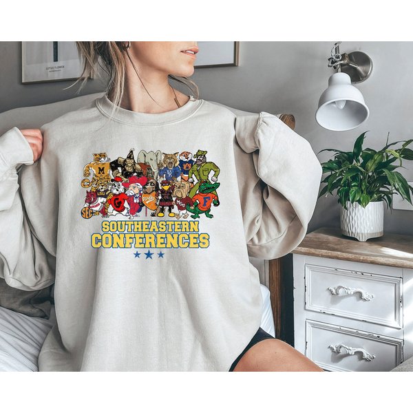 Southeastern Conference Sweatshirt, Atlantic Coast Conference, Football Sweatshirt-image