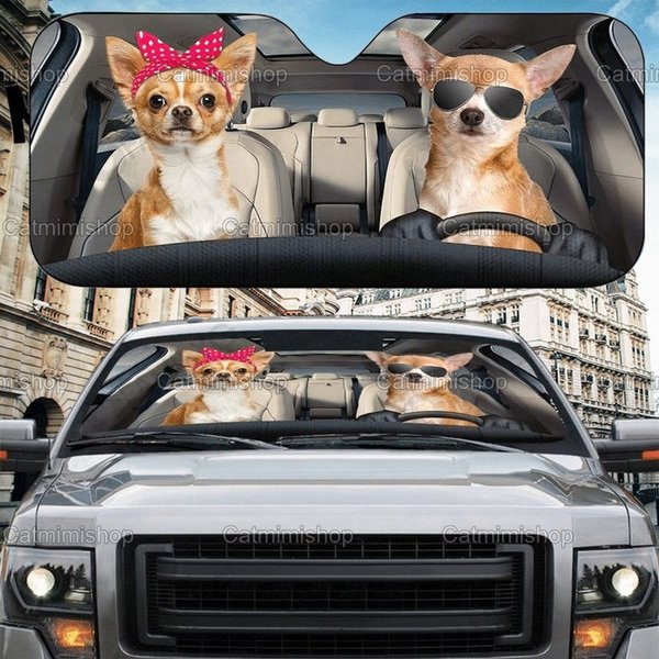 Chihuahua Car Sun Shade-image