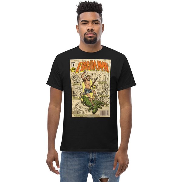 Florida Man T-Shirt, Florida Man Headlines Become A Fun Comic Book Super Hero In This Cover-image