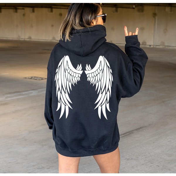 Wings Hoodie, Aesthetic Hoodie, Angel Hoodie-image