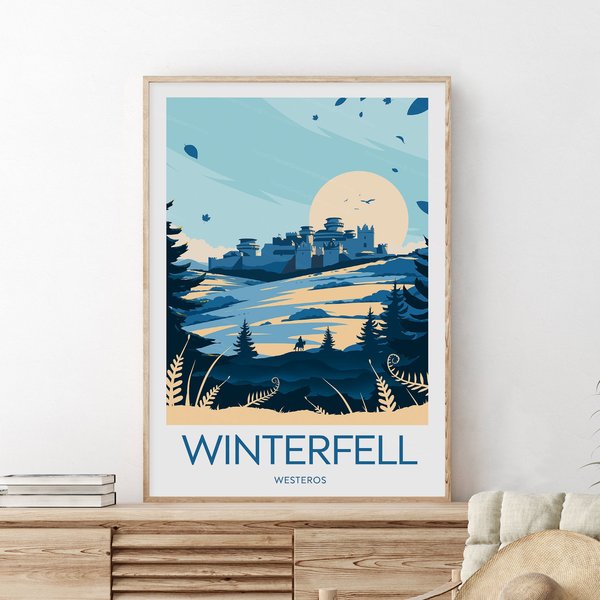 Winterfell Print - Westeros, Game Of Thrones Poster-image
