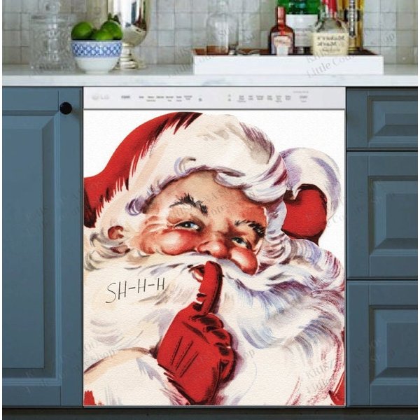 Christmas Beautiful Santa Portrait Dishwasher Cover-image
