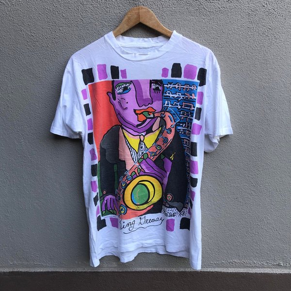 Vintage 90S Myles Maillie Art Tee Keith Haring Dali Mc Escher Van Gogh-image