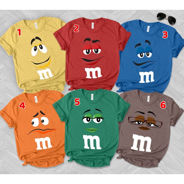 M & M Shirt, Matching Costume Shirt, M And M Shirt Halloween Costume-image