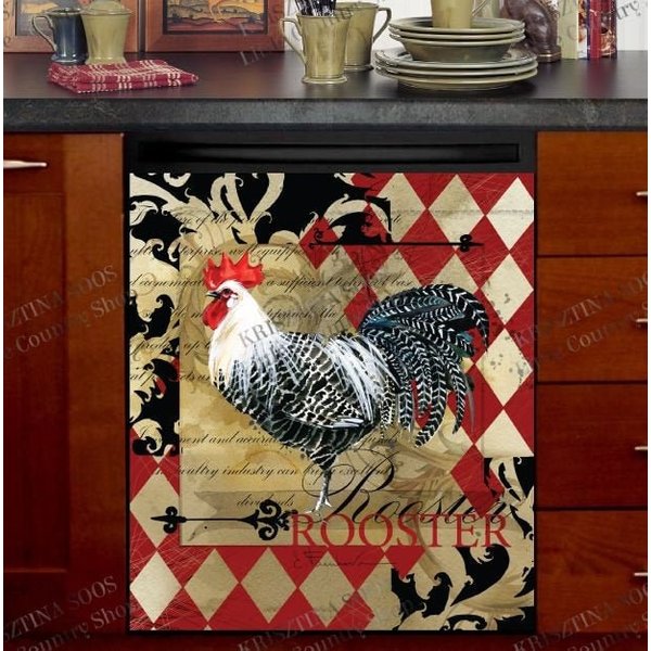 Beautiful Vintage Farmhouse Rooster Dishwasher Cover-image