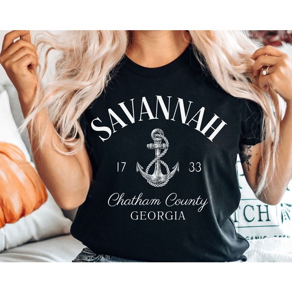 Savannah Georgia Shirt, Soft And Comfortable T Shirt-image