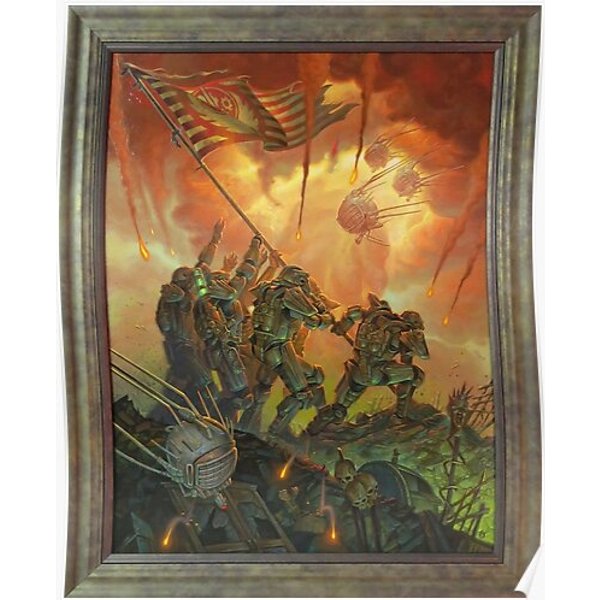 Fallout Brotherhood Of Steel Victory Fan Art Poster Premium Matte Vertical Poster-image
