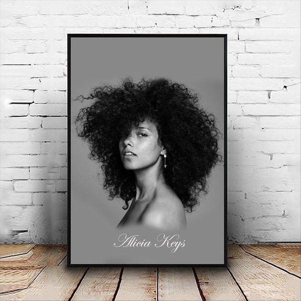 Alicia Keys Poster, Wall Decor Living Room Decor-image