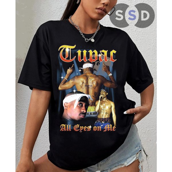 Tupac All Eyez On Me Rapper Vintage Shirt, Tupac Shakur Vintage Shirt-image