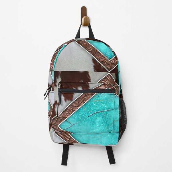 Country Leather And Cowhide Backpack-image