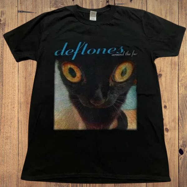 T-Shirt Style Vintage Deftones Around The Fur Cat-image