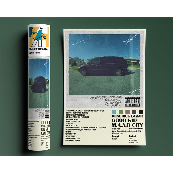 Kendrick Lamar Poster, Good Kid M.A.A.D City Poster-image