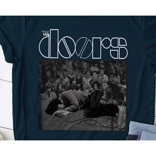 The Doors Jim Morrison Vintage Band Setup Official Tee T-Shirt-image