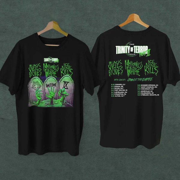 The Trinity Of Terror Tour 2022 T-Shirt, Rock Band Tour 2022-image