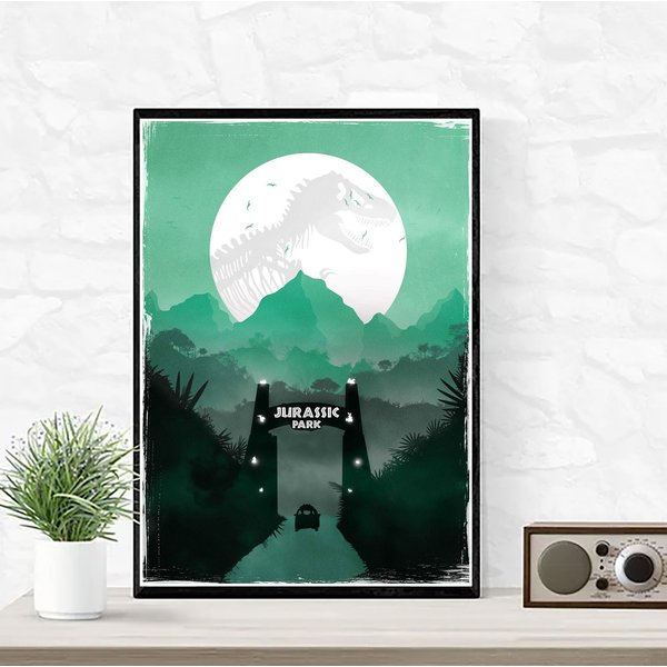Jurassic Park Classic Movie Minimalist Poster-image