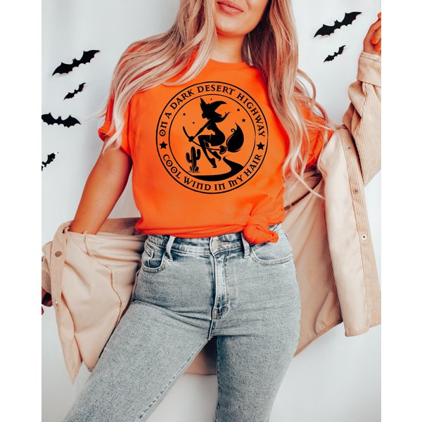 Halloween On A Dark Desert Highway Cool Wind In My Hair Shirt-image