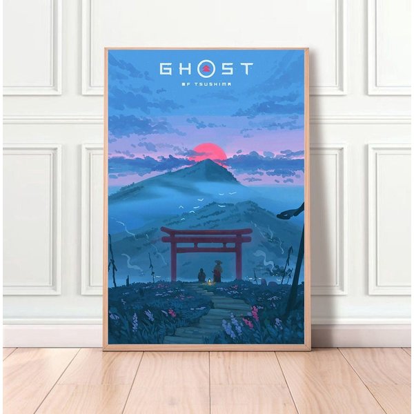 Ghost Of Tsushima Video Game Home Decor Poster-image