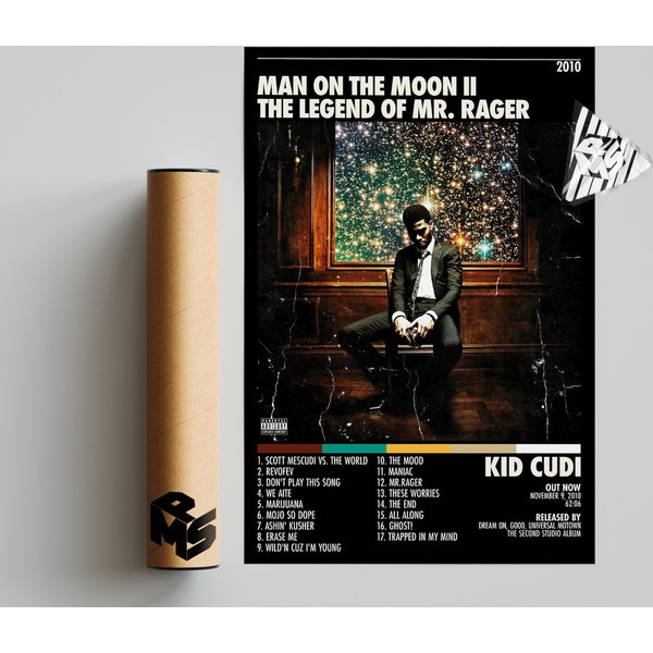 Kid Cudi Poster | Man On The Moon Ii: The Legend Of Mr. Rager Poster-image
