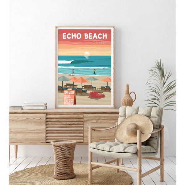 Bali Poster, Surf Poster, Bali Surf Art Print, Canggu Poster-image