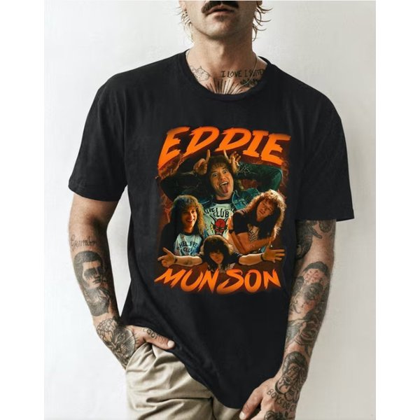 Eddie Munson Bootleg 90S Inspired T-Shirt, Eddie St4 90S Vintage Graphic T-Shirt-image