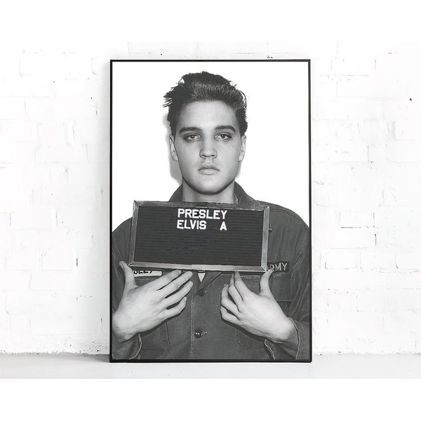 Elvis Presley Mugshot Print, Celebrity Mugshot Pop Art Print-image