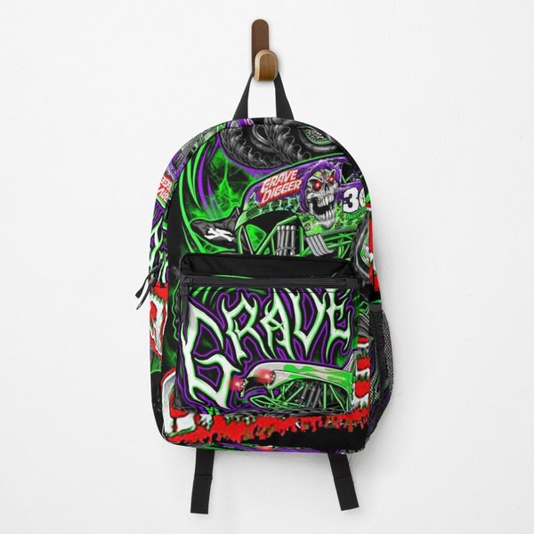 Monster Jam Grave Digger Monster Truck Art Fans Backpack-image