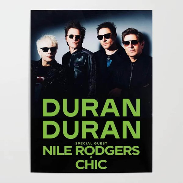 Duran Duran Rodgers Tour 2022 Poster, Gift For Rock Pop Rock Music Fans Lovers Poster-image