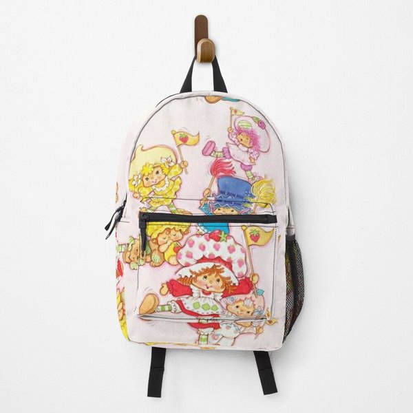 80S Aesthetic Strawberry Shortcake Flag Cheer Backpack-image