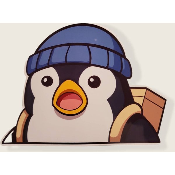 Valorant Surprised Penguin Spray Sticker - Glossy Stickers, Vinyl Stickers,-image