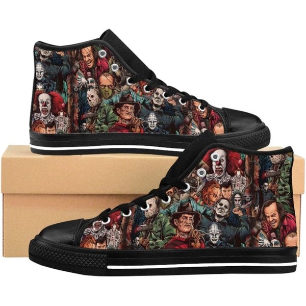 Horror High Top Sneakers, Halloween Shoes, Scary, Spooky-image